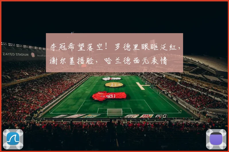夺冠希望落空！罗德里眼眶泛红，谢尔基捂脸，哈兰德面无表情